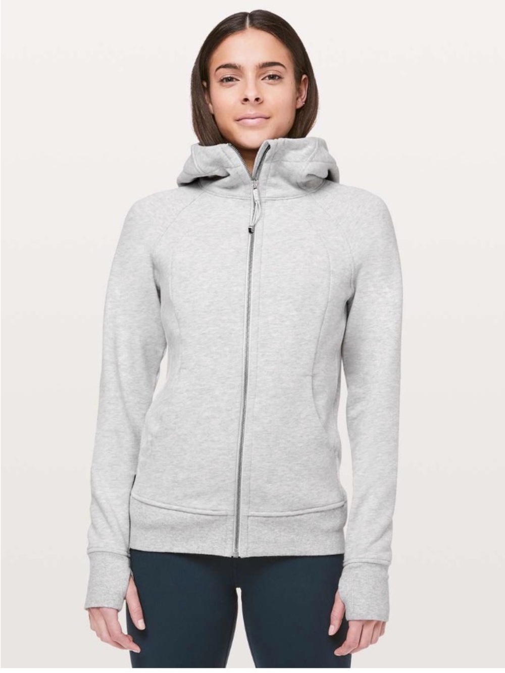 Lululemon scuba hoodie ultra light gray size 12